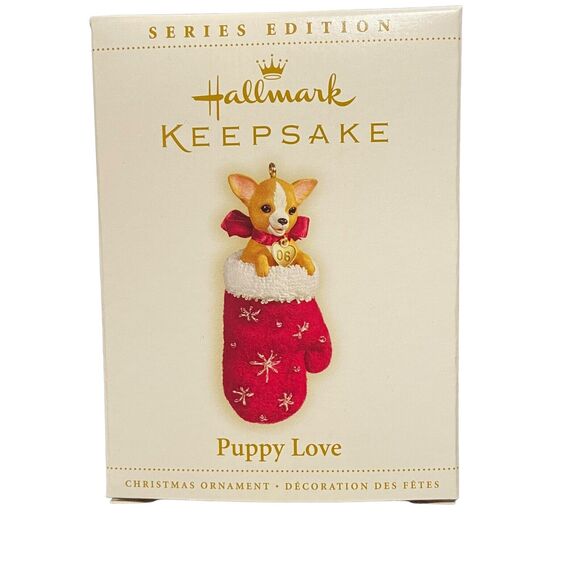 Hallmark Keepsake 2006 Ornament 16th in Puppy Love Series 'Chihuahua' Oven Mitt - Picture 1 of 3